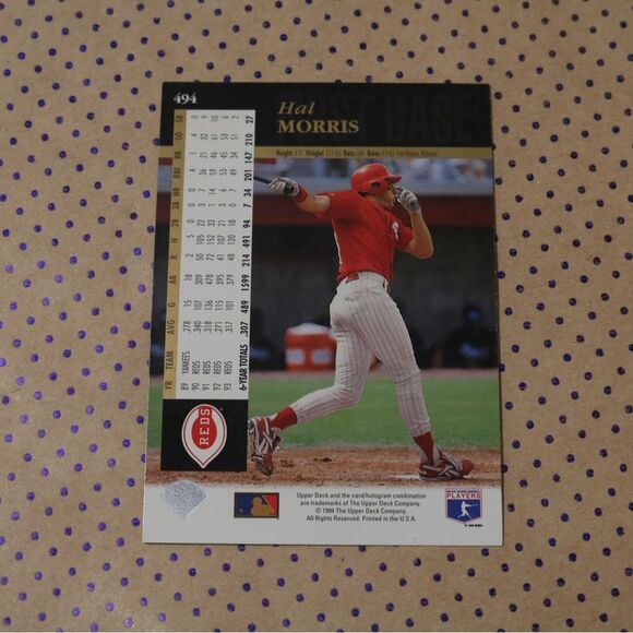Hal Morris #494 Baseball Card - Picture 2 of 2